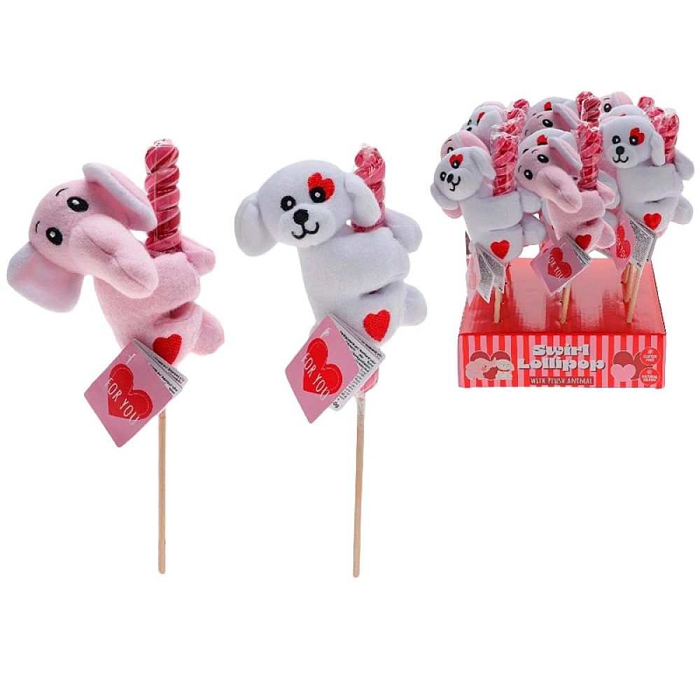 Caramela Lollipop Strawberry cu jucarie moale Love