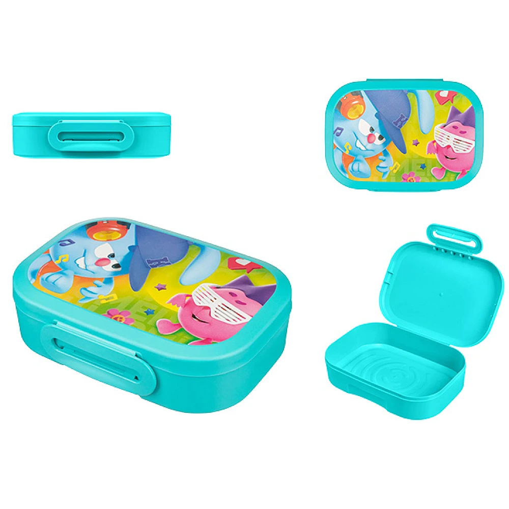 Lunch-box Plastishka Smesarichi 0.98l 18X13X5cm, albastru