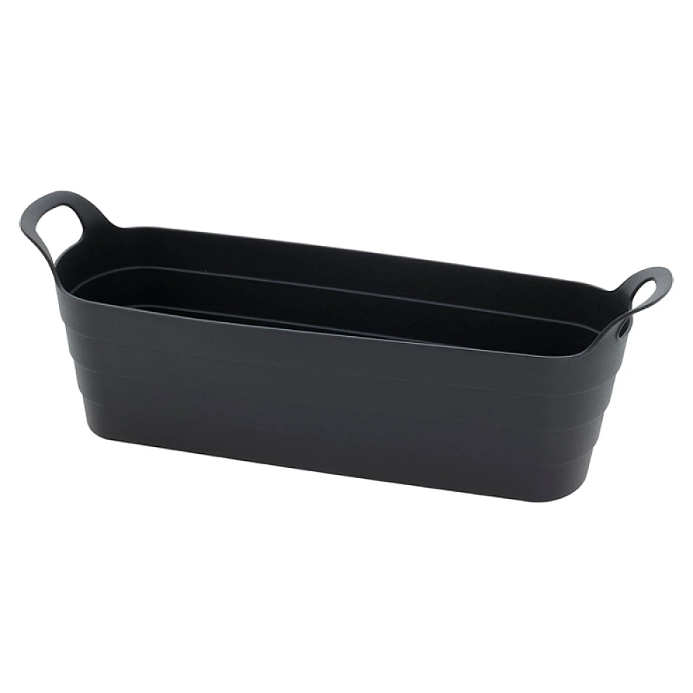 Suport pentru ghiveci cu manere, 44X13X11.5 cm, antracit, plastic