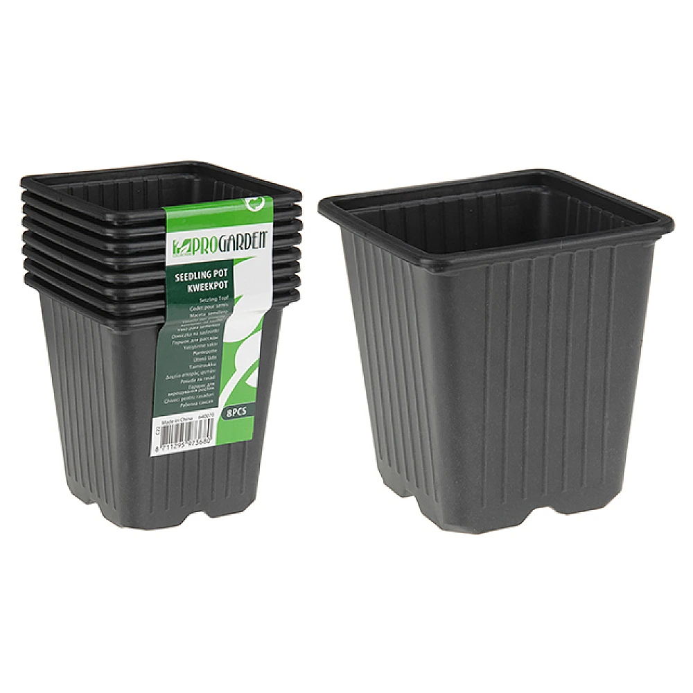Set recipiente pentru rasaduri ProGarden 8buc 9.5X9.5X10cm