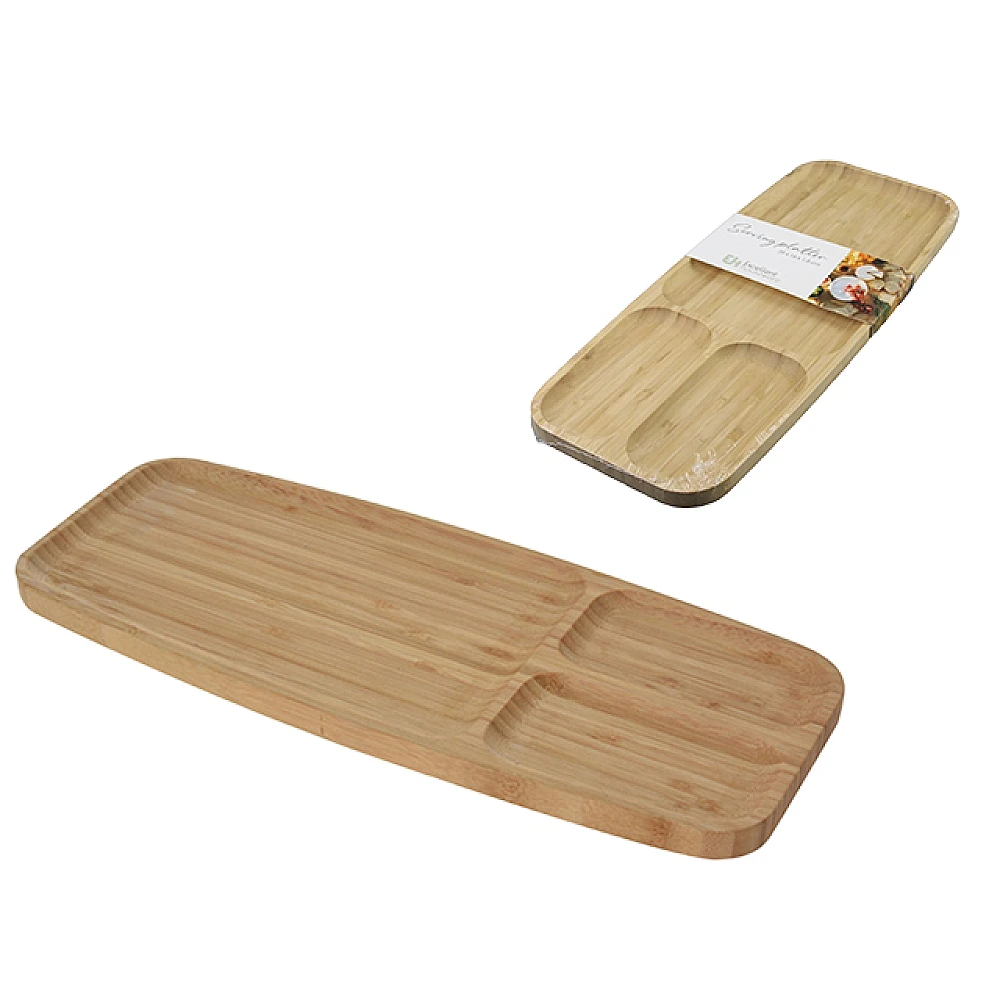 Platou de servire EH 3 compartimente 39X16X1.8cm, din lemn