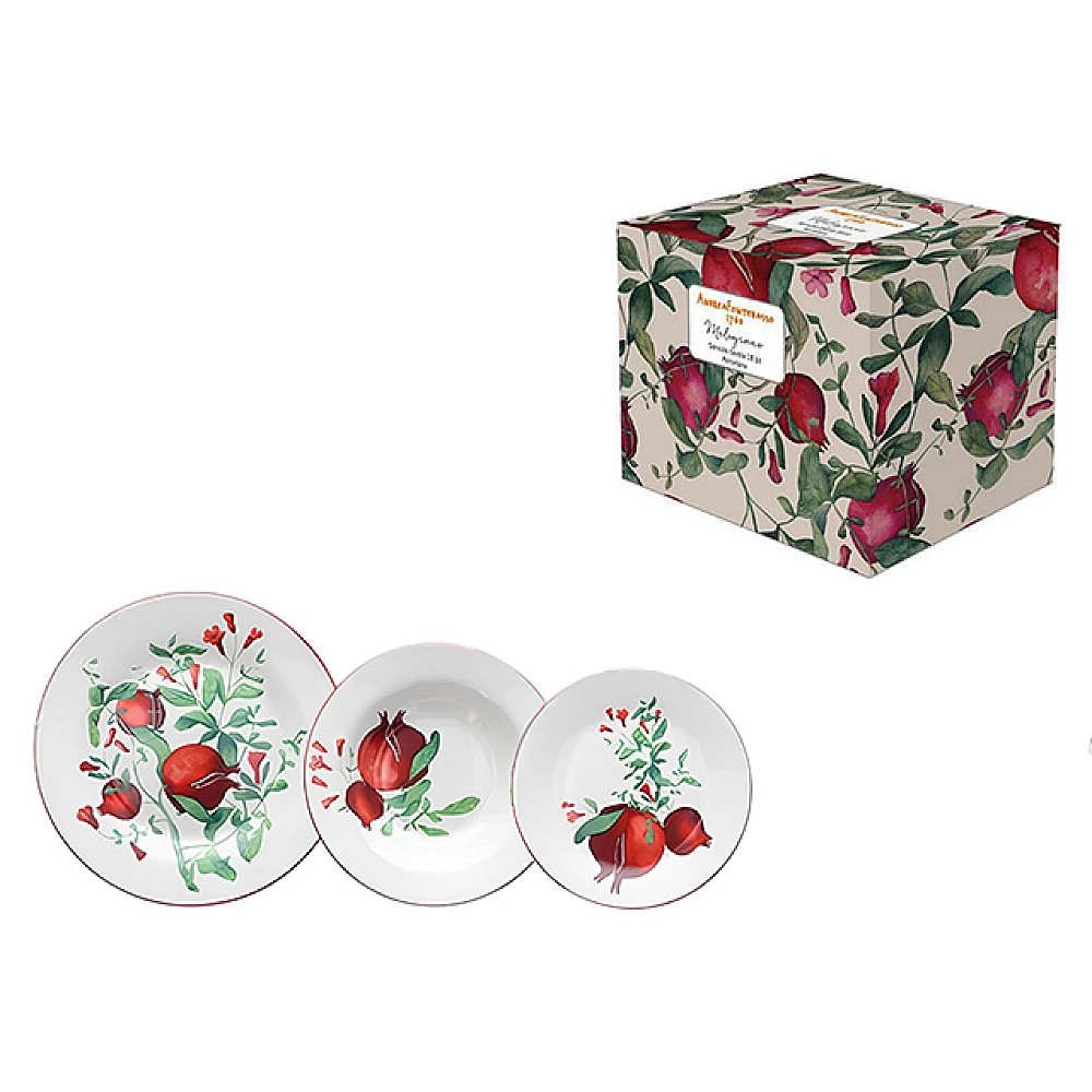 Set de vesela AF Atollo Melograno 18piese, ceramica