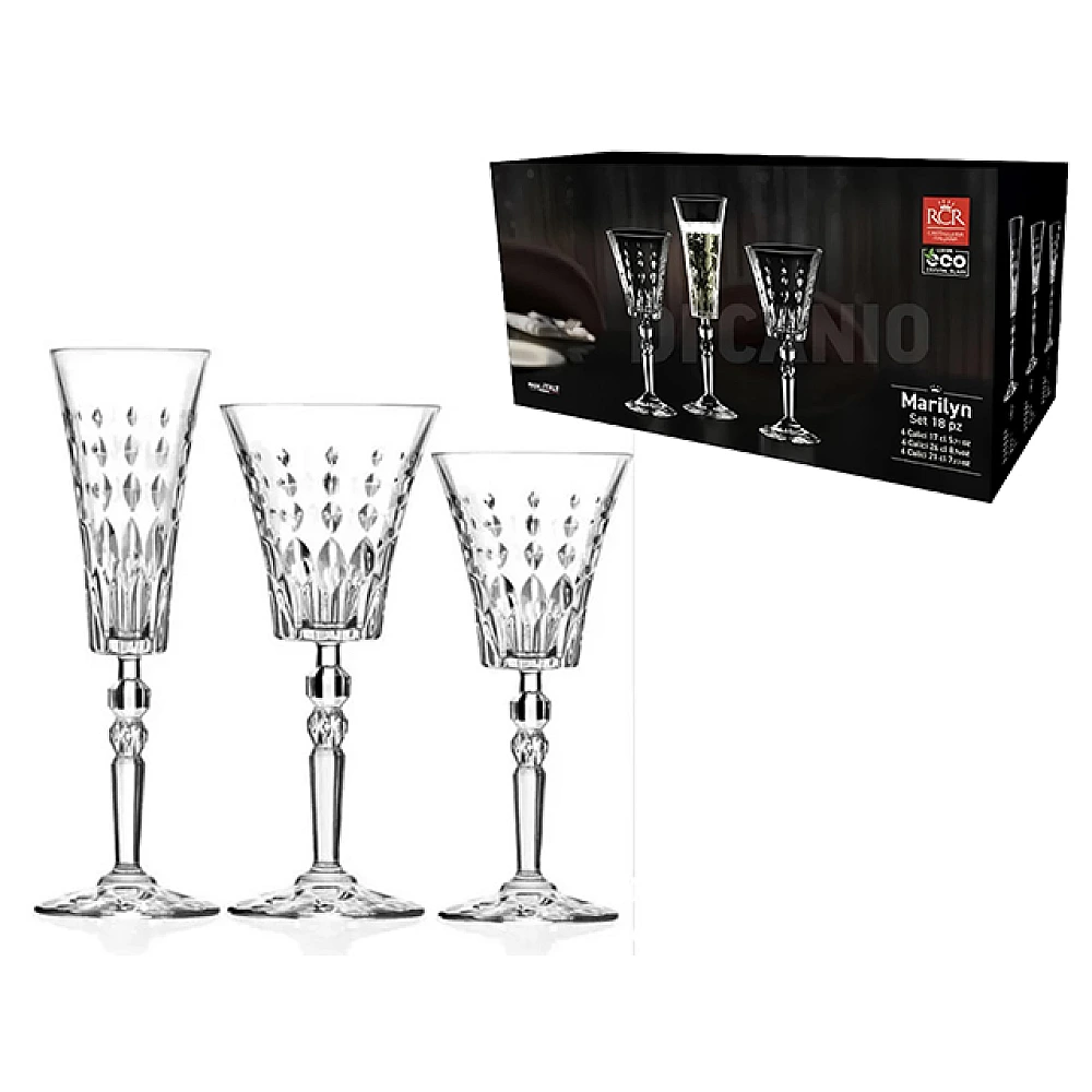 Set 18buc Marilyn: pocale 6X170 ml, 6X210 ml, 6X260 ml