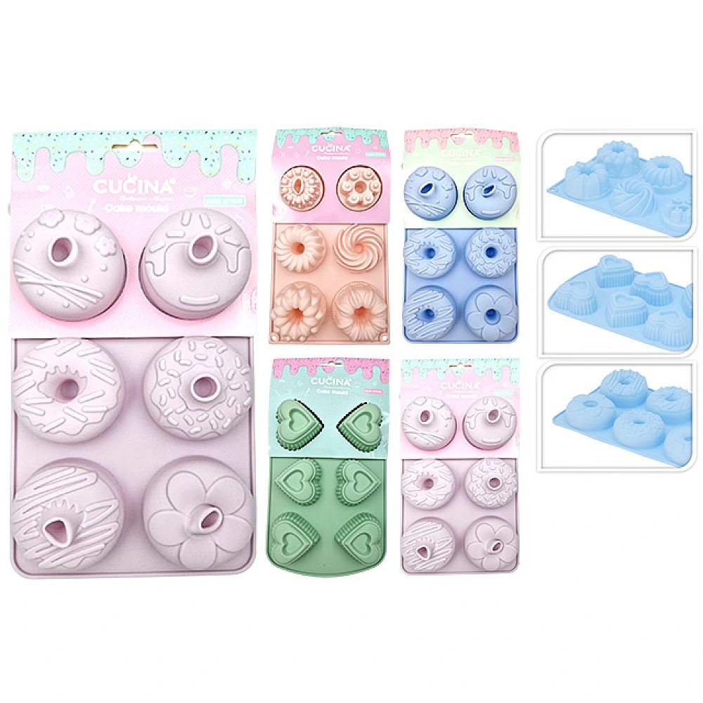 Forma de copt din silicon pentru 6 briose Cucina, 27 X 17 cm