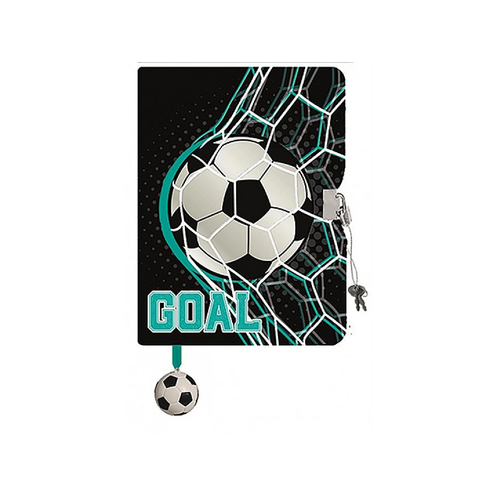 Agenda cu lacat, A5, 96foi,Goal, coperta plus