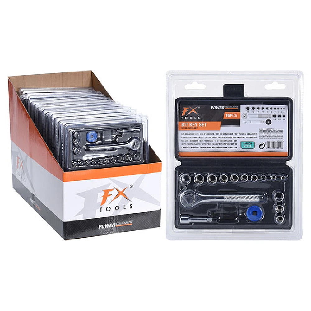 Set de instrumente cu clichet FX 16 buc