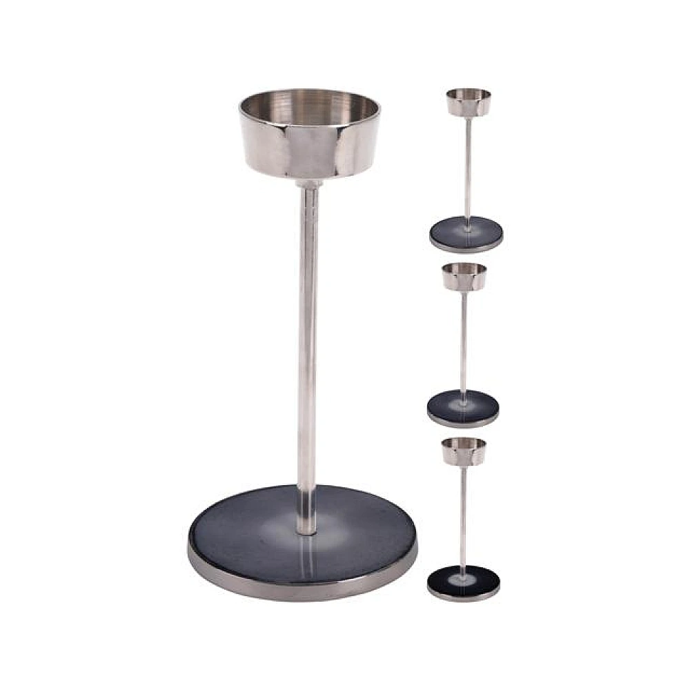 Sfesnic nichelat de o lumanare pastile 15cm