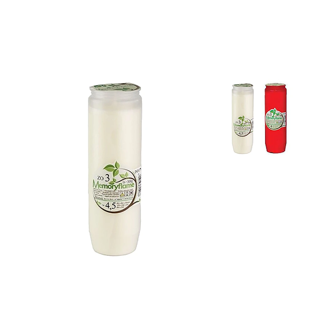 Rezerva pentru candela 18X5.6 cm, 96 ore, alba/rosie