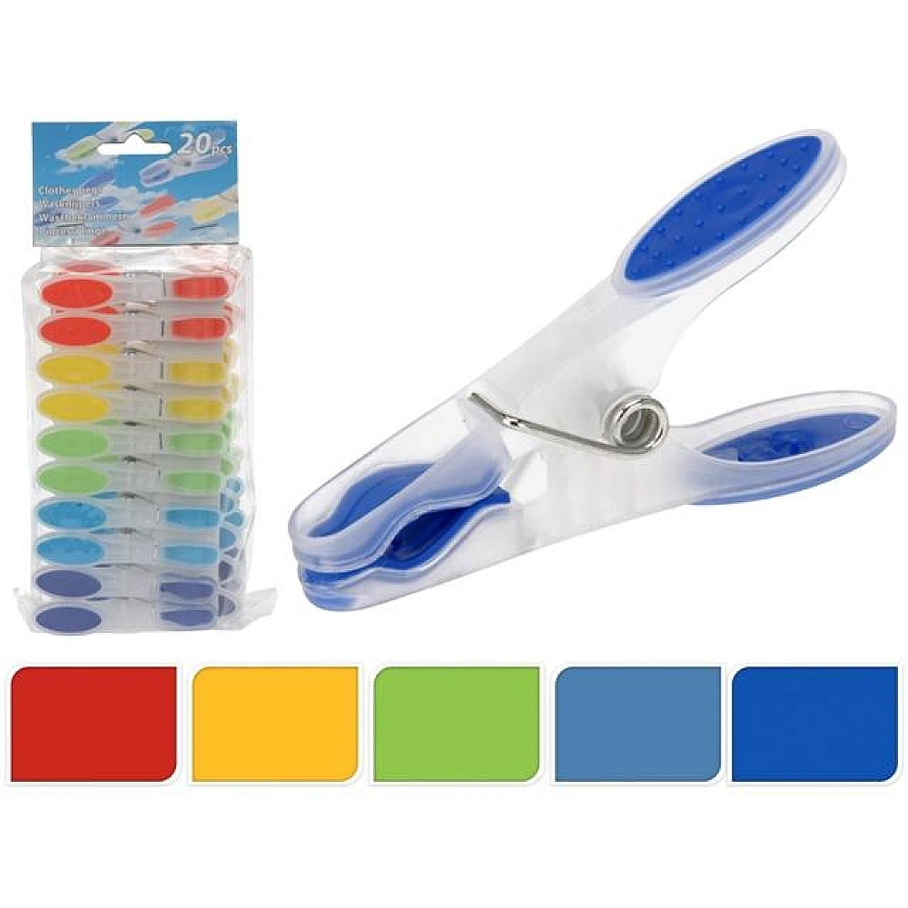 Set cleste pentru haine din plastic Ultra Clean 20buc