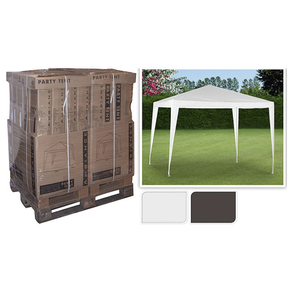 Cort pavilion 3X3X2.45m culori: alb / negru