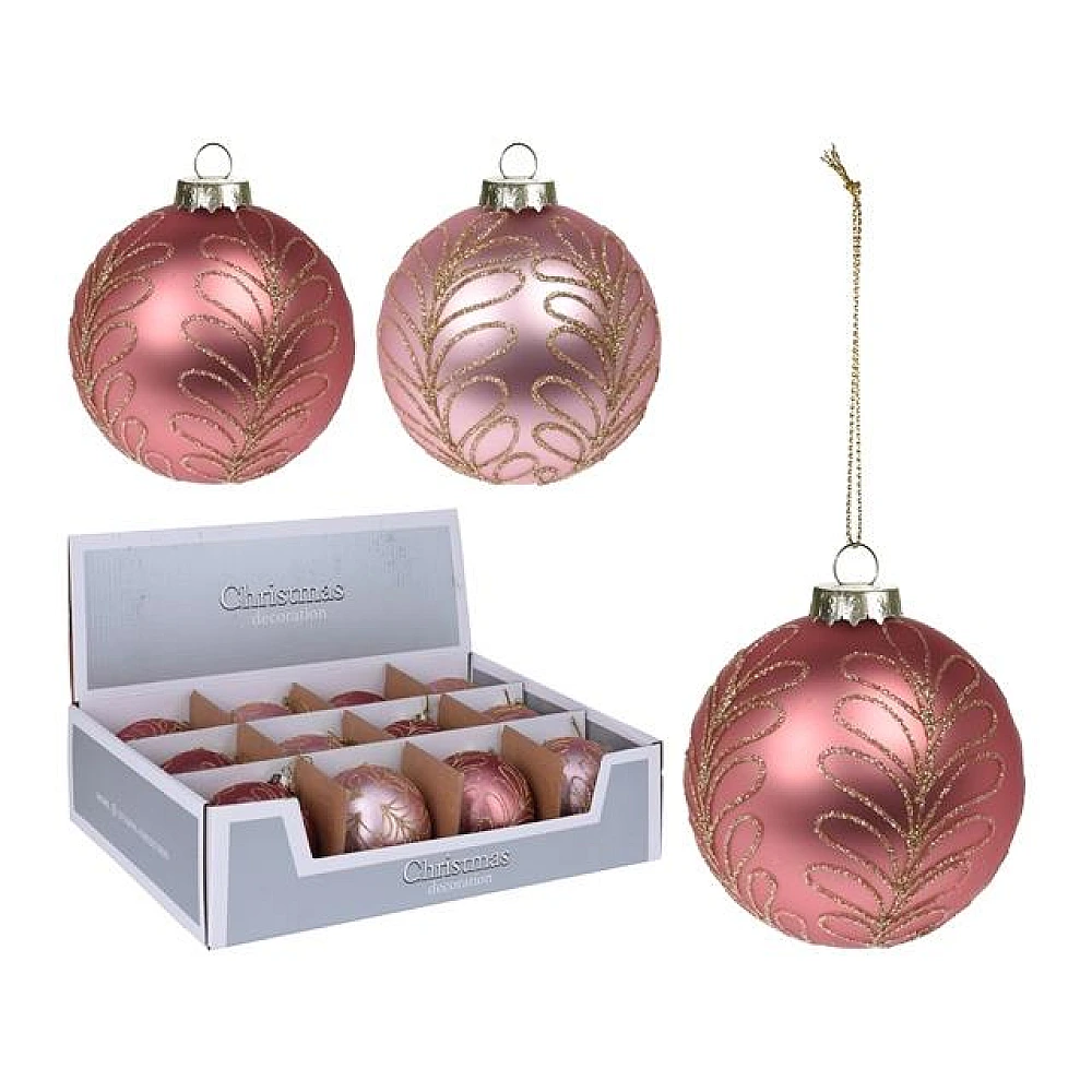 Glob pentru brad din sticla 80mm 