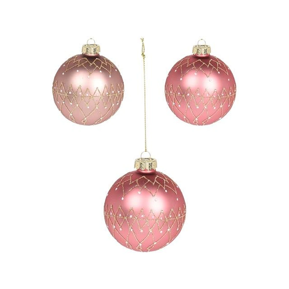 Glob pentru brad din sticla 80mm 