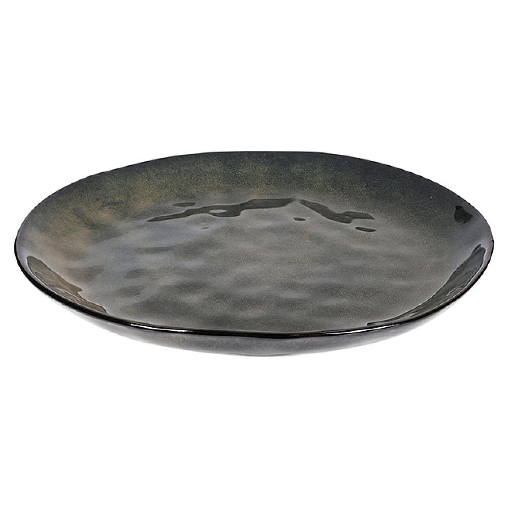 Farfurie de servire 26cm Reactiv Glaze, maro, ceramica