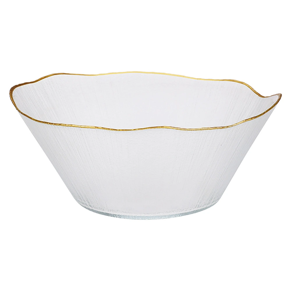 Salatiera din sticla 28cm Golden Rim