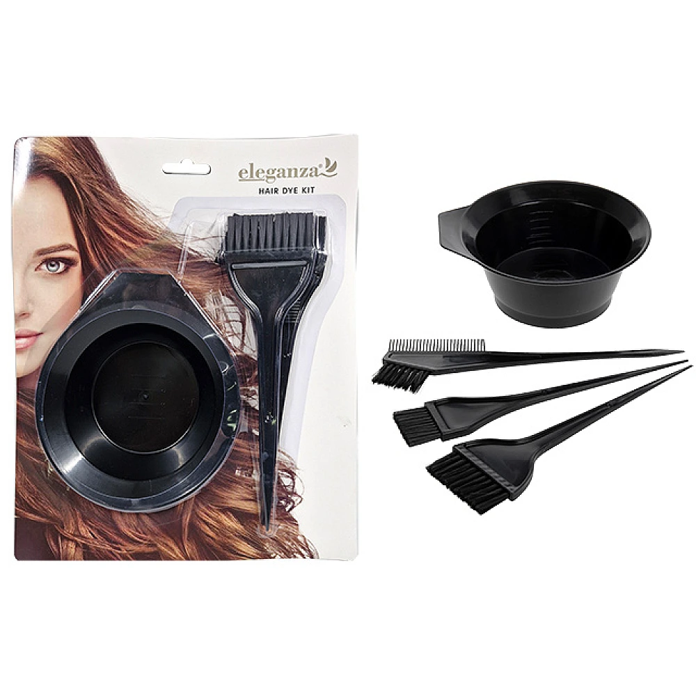 Set accesorii pentru vopsirea parului Eleganza vas + perii 3buc