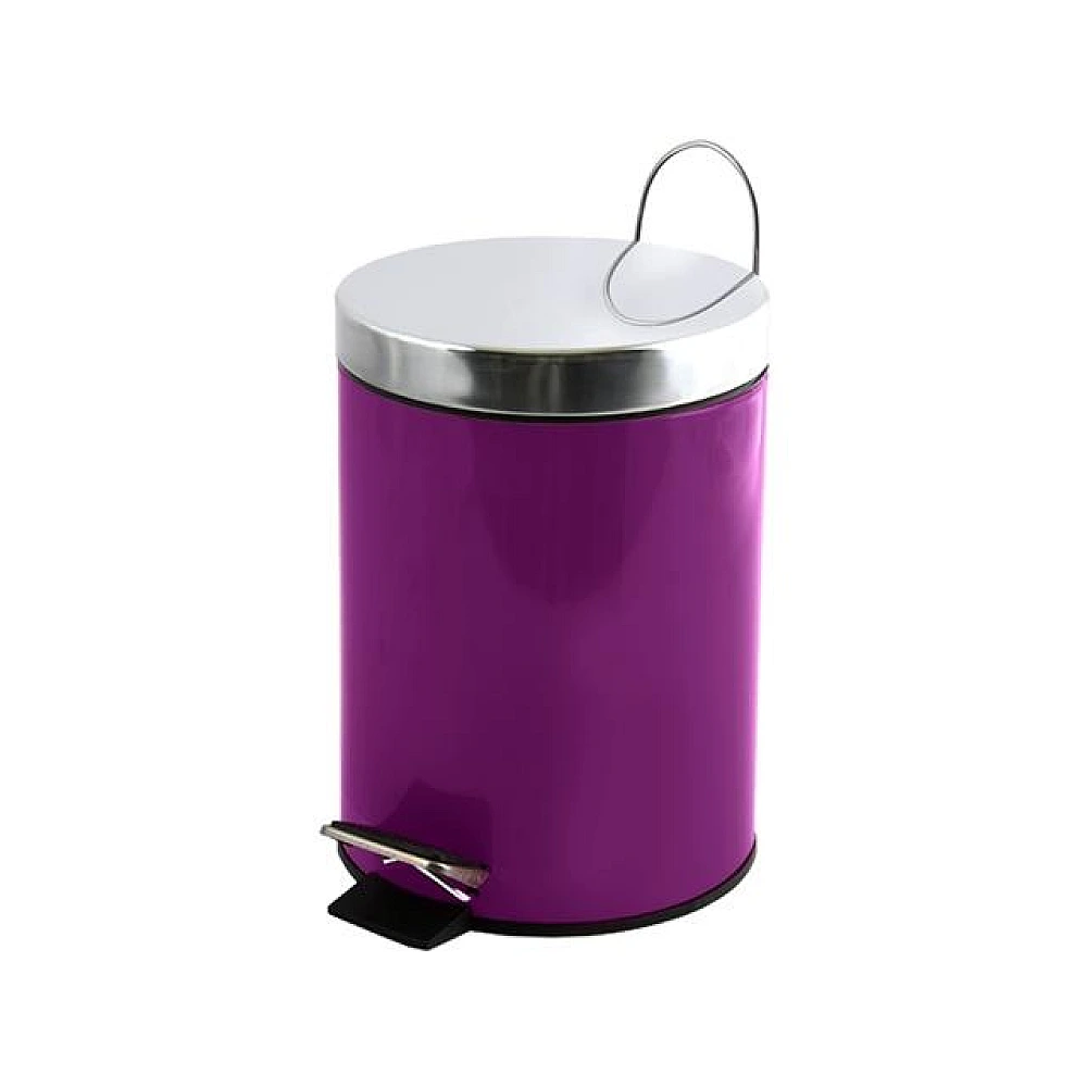 Cos pentru gunoi cu pedala MSV 3l, inox, violet