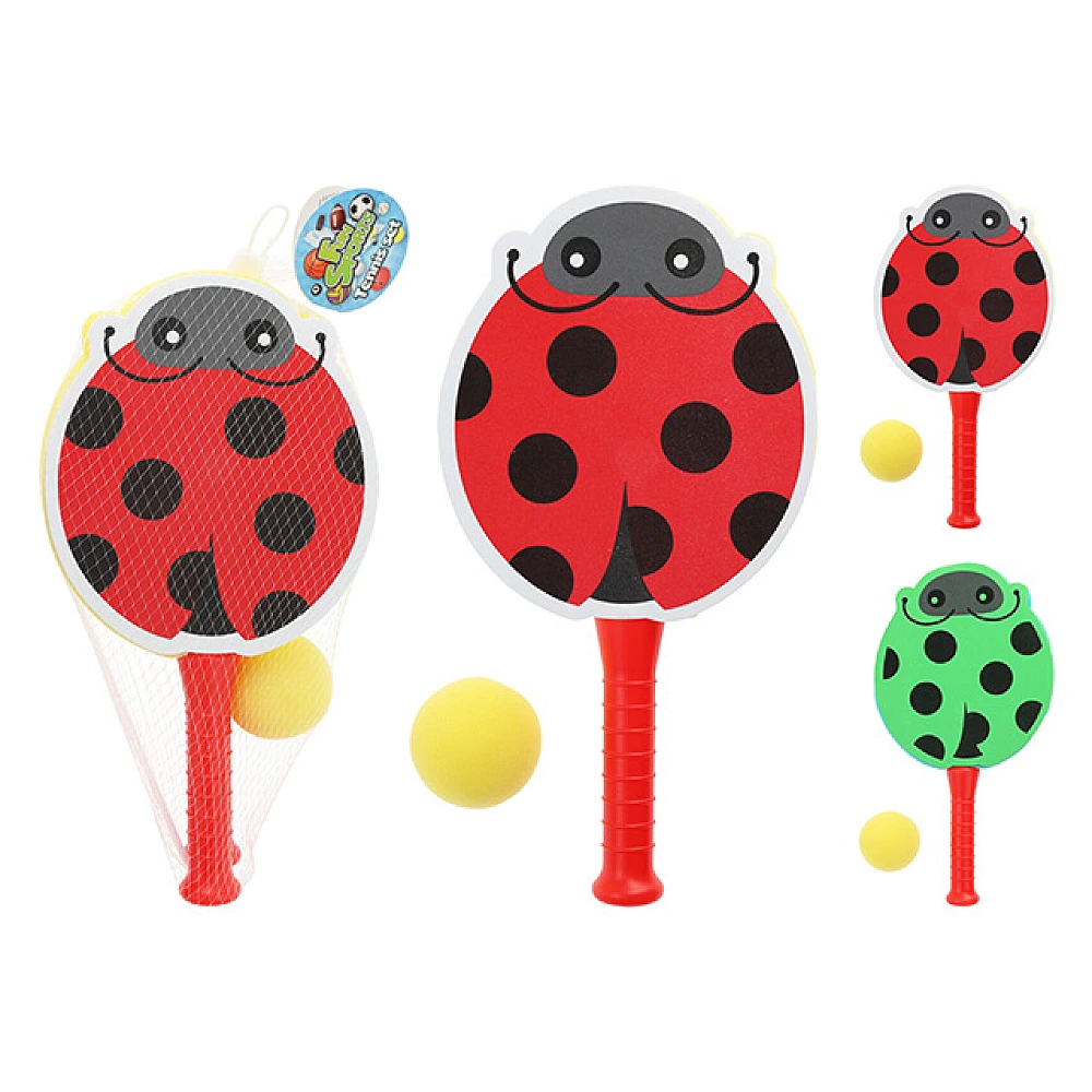 Set tenis pentru copii: 2 palete + minge 6cm