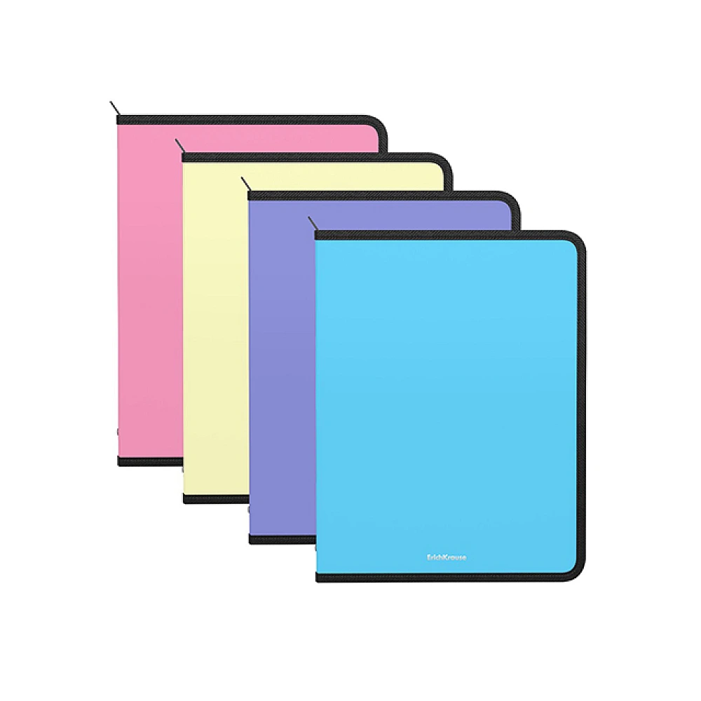 Mapa A4 cu fermoar pentru caiete ErichKrause Matt Pastel