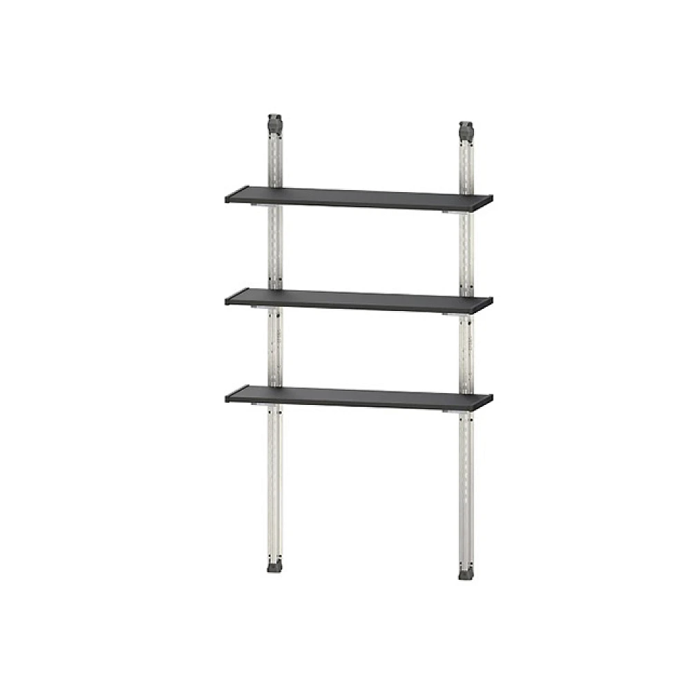 Raft cu 3 polite 97X30 cm Shelving Kit 100, negru