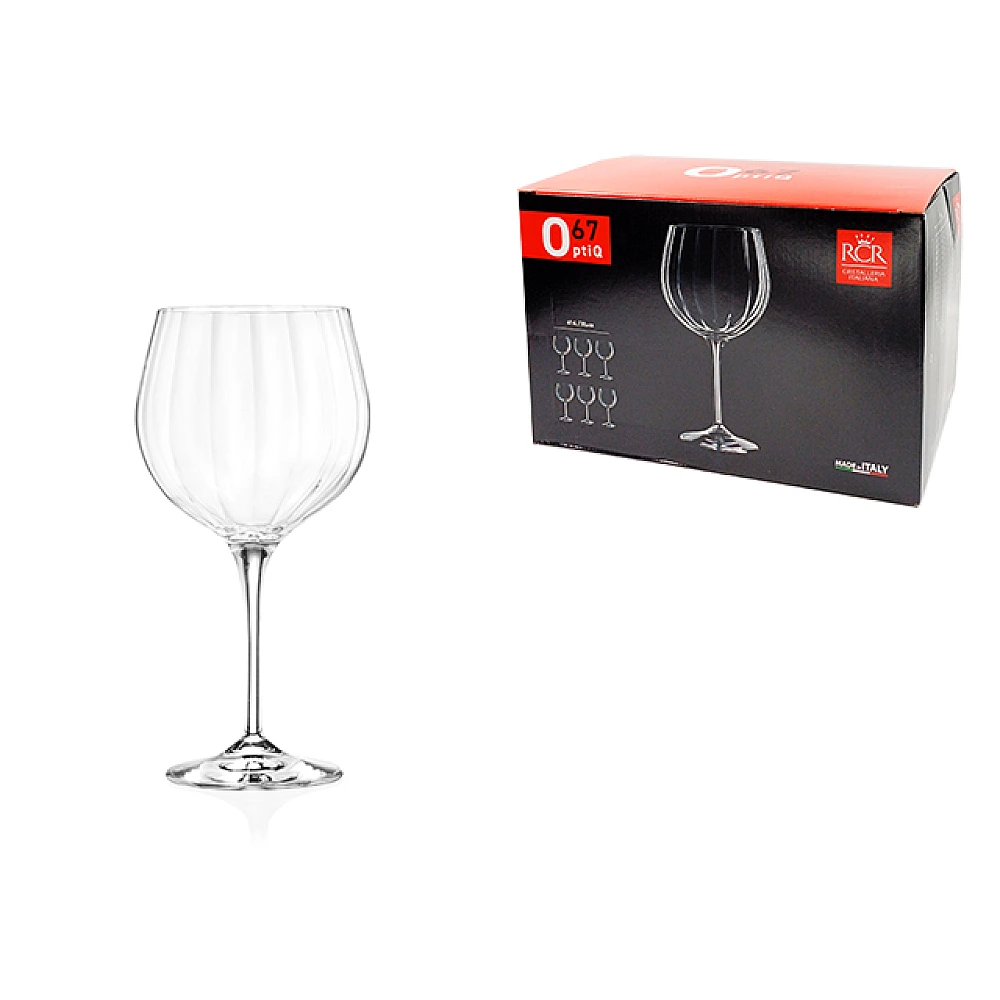 Set 6 pocale pentru vin RCR OptiQ 670ml