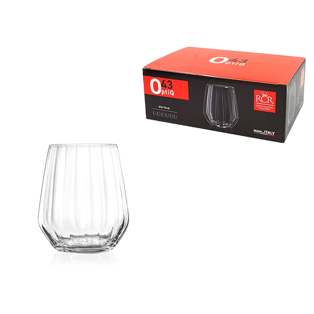 Set 6 pahare RCR Optiq Glass 430 ml, cristal