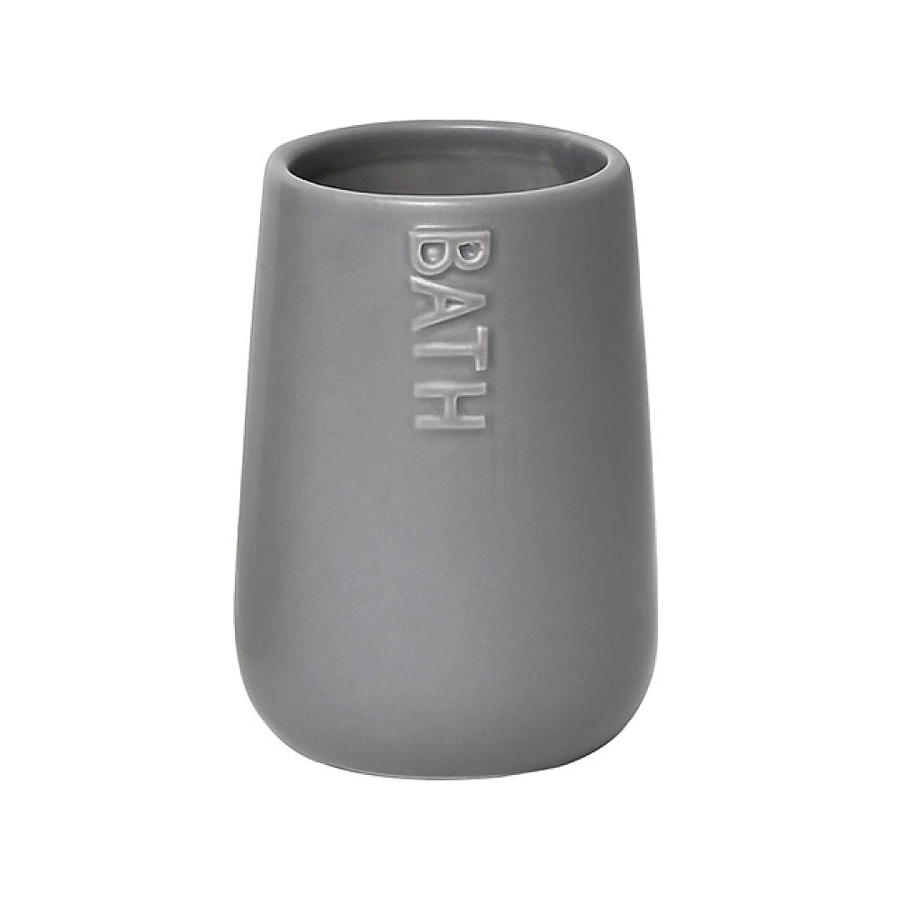 Pahar pentru periute de dinti Tendance Bath, gri, din ceramică