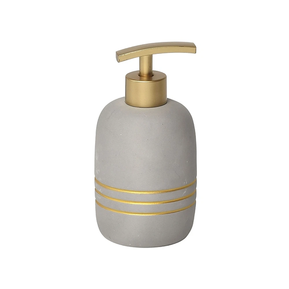 Dozator pentru săpun Golden Stripes 400ml, gri, din ceramică