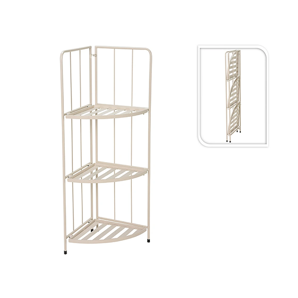 Suport-etajera pentru flori 3 nivele 42X30X90cm, metal, alb