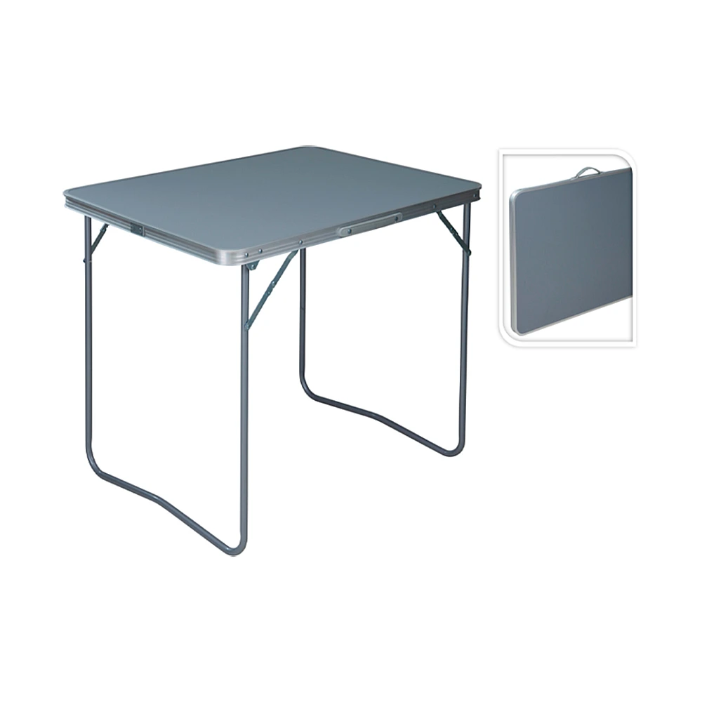 Masa plianta 80X60 cm, valiza, gri, metal / plastic