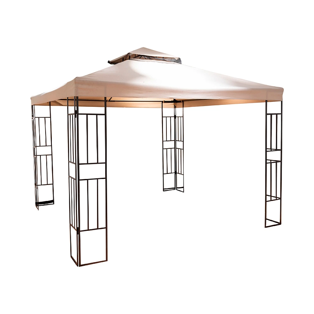 Cort pavilion Party 3X3X2.7m cu ventilare, bej