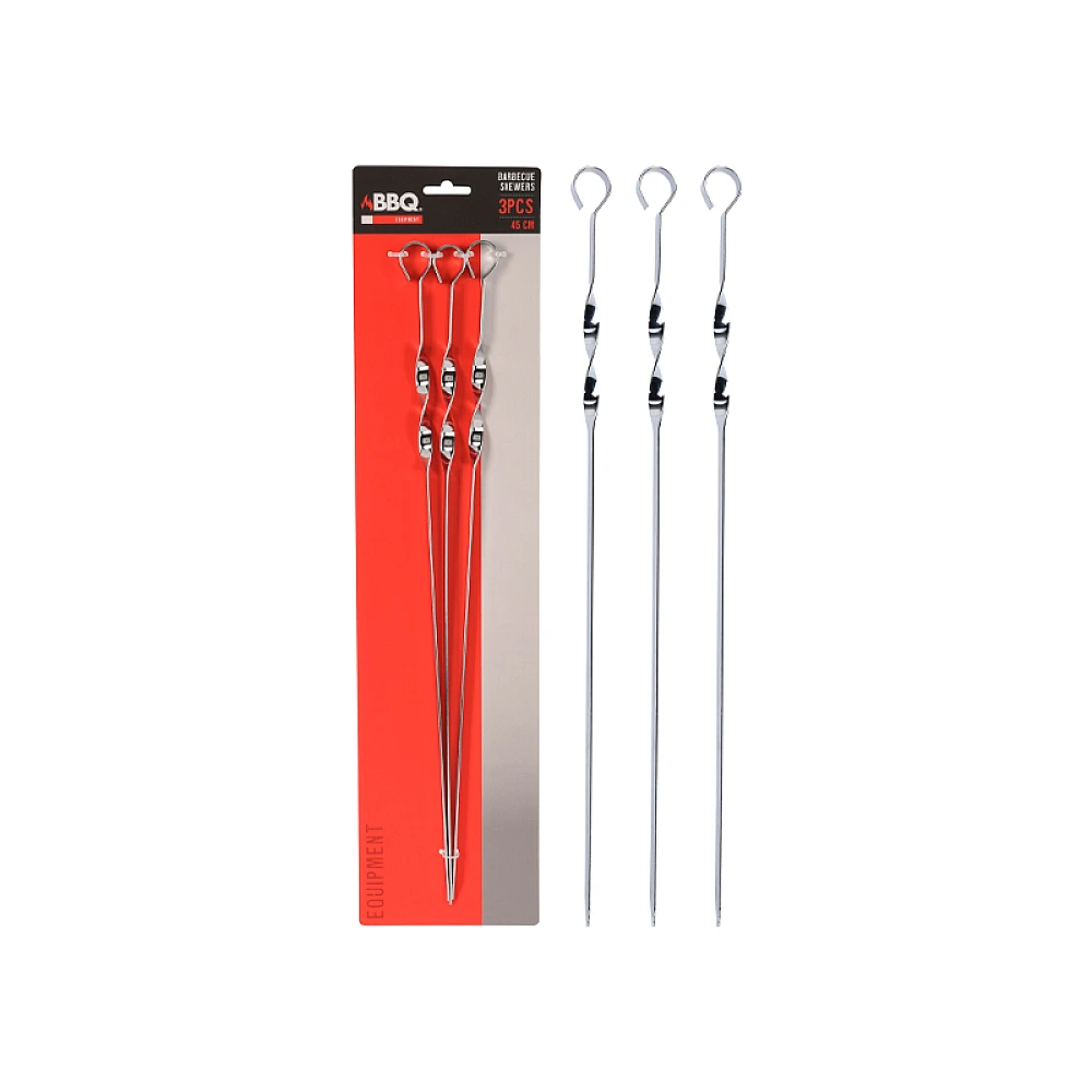 Set ace pentru frigarui BBQ 3buc 45 сm X1 cm, inox