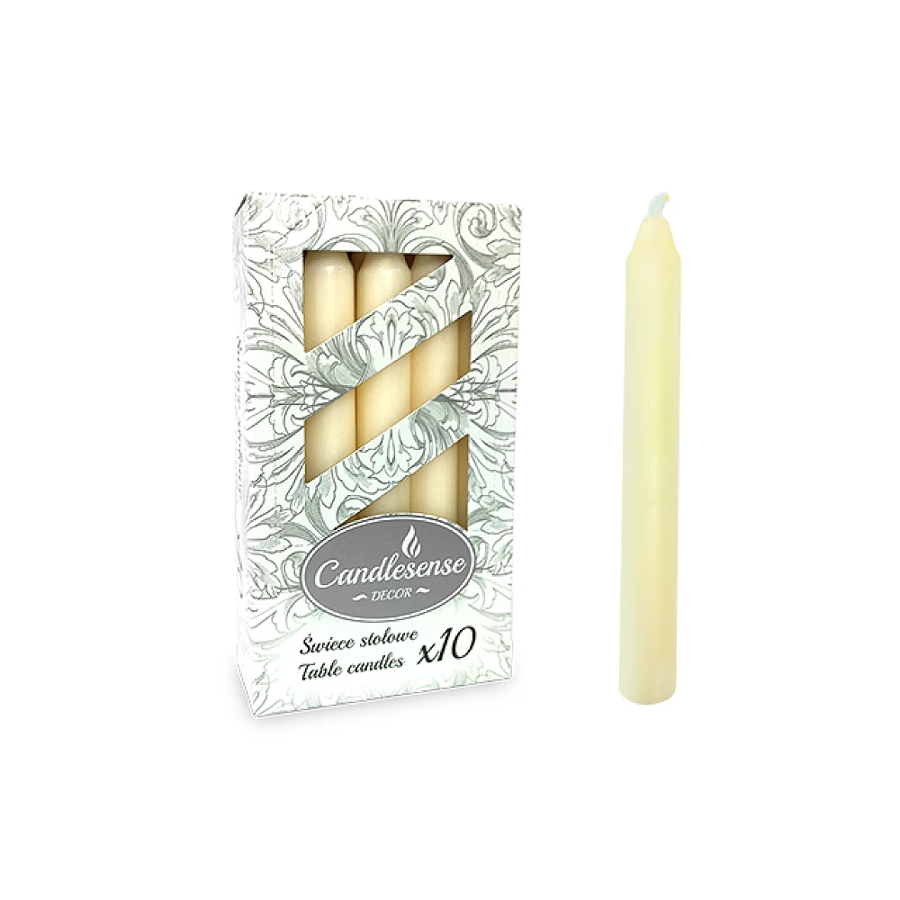 Set lumanari Decor 10buc, 17cm, 6ore, bej