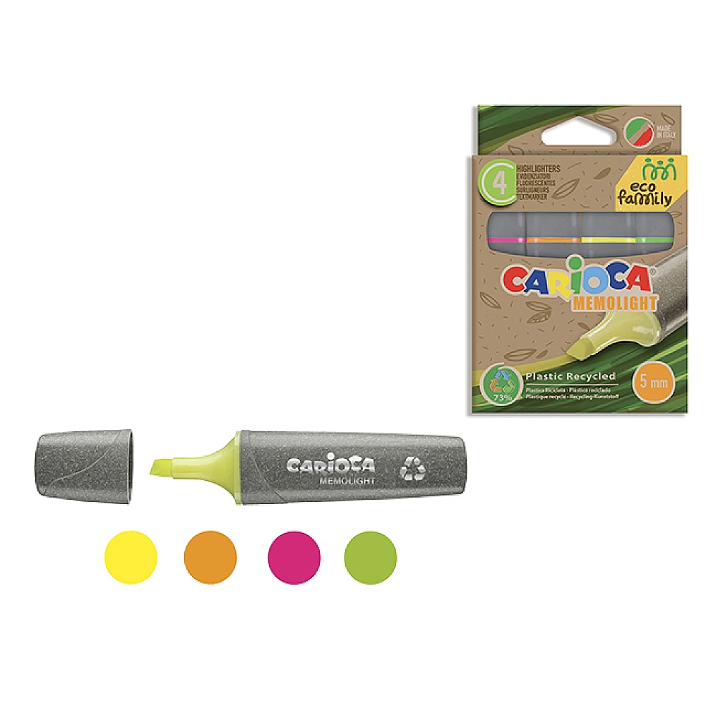 Set textmarkere 4buc Carioca EcoFamily
