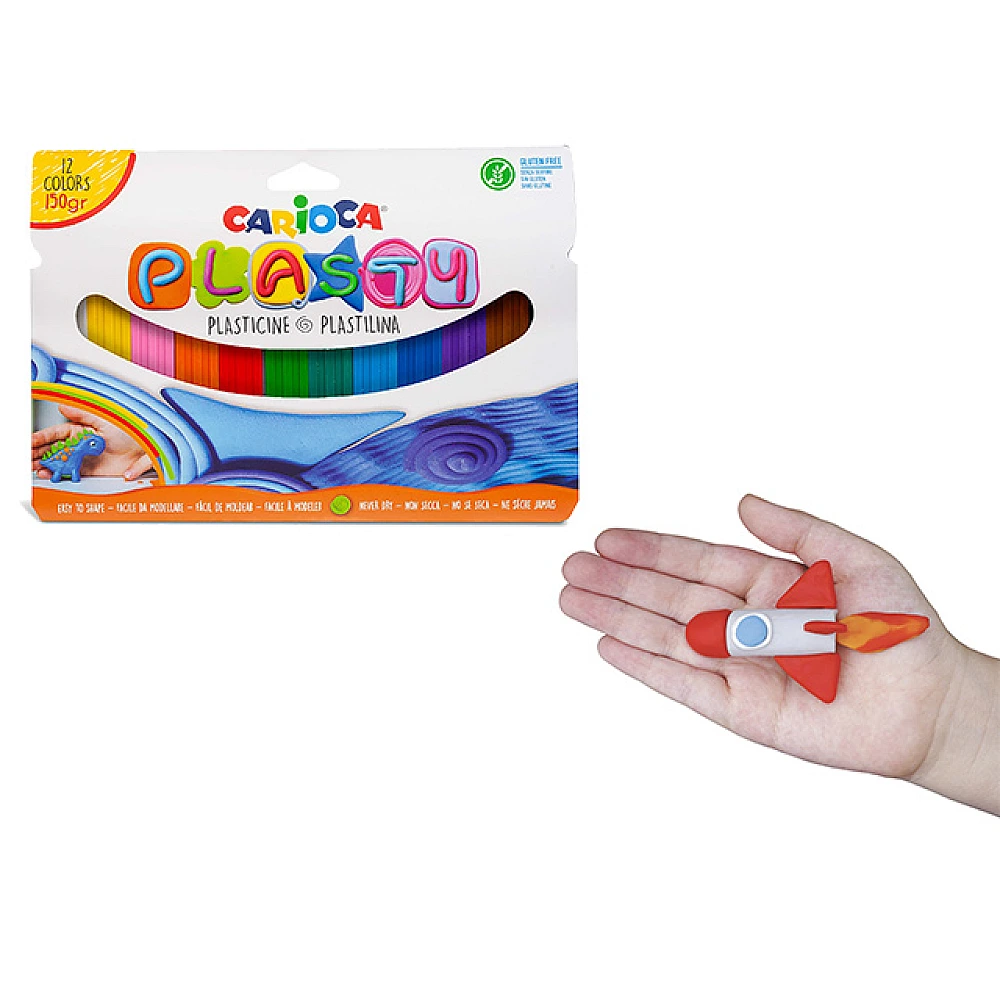 Plastilina Carioca Plasty 150gr 12 culori