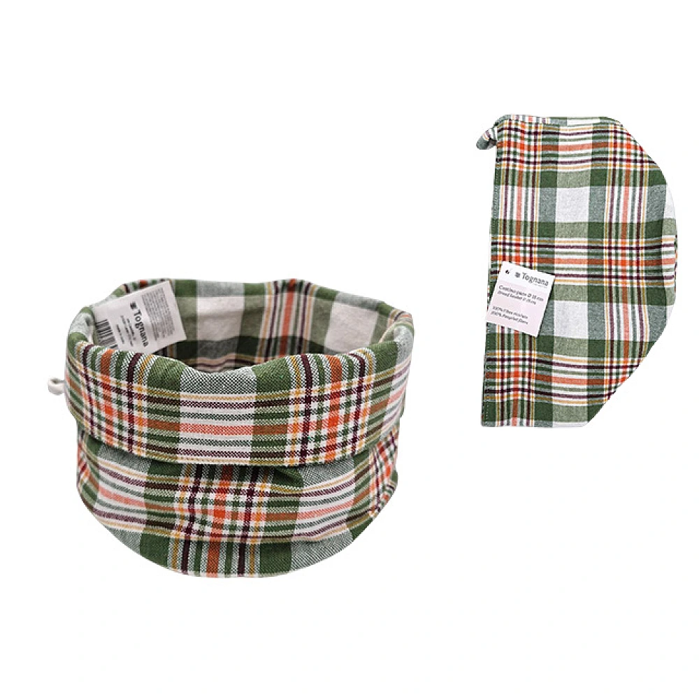 Cos textil pentru piine Tognana Autunno D18X16.5 cm, 90% bumbac, 10% poliester