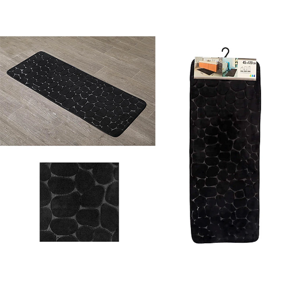 Covoras pentru baie 45Х120cm Tendance, negru, microfibra