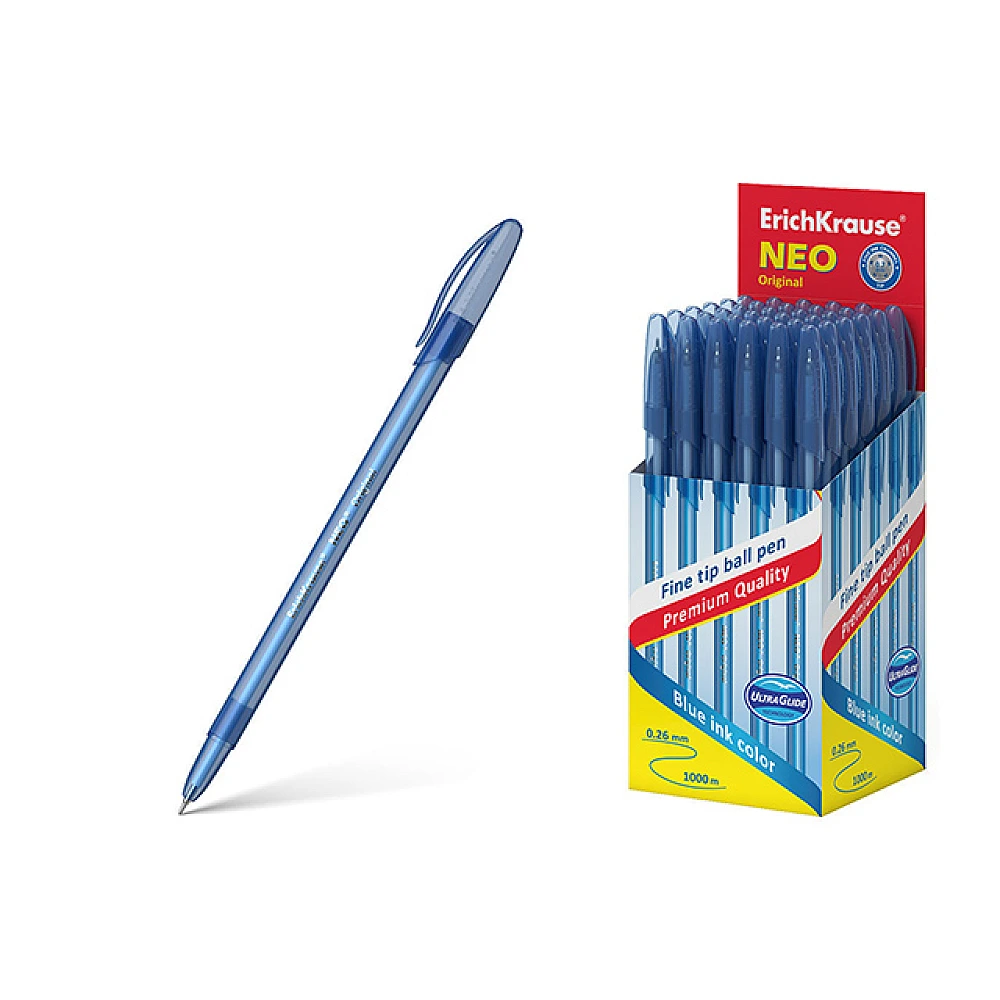 Pix cu bilă ErichKrause Neo Original, 0.7 mm, albastru