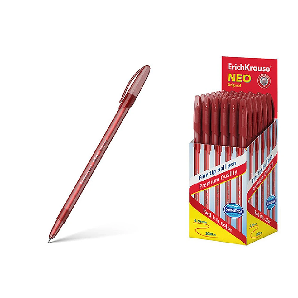 Pix cu bilă ErichKrause Neo Original, 0.7 mm, rosu