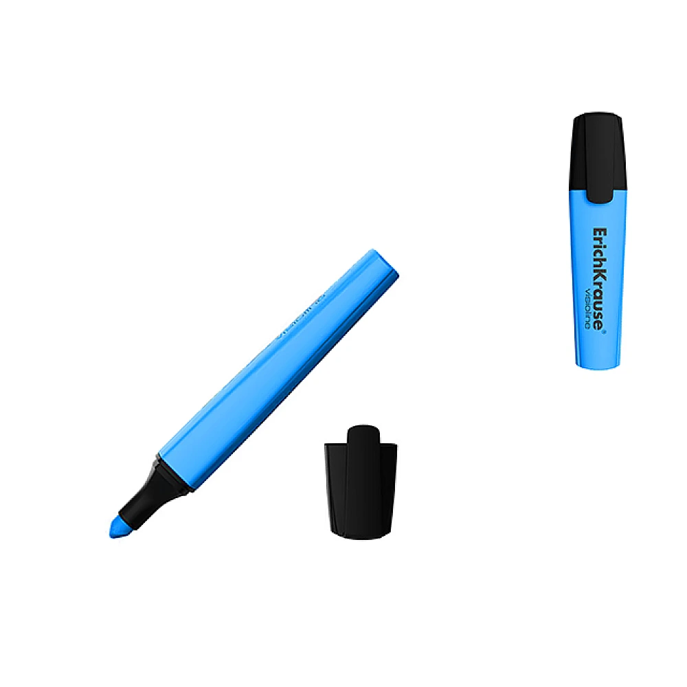 Textmarker ErichKrause Visioline V-12, albastru