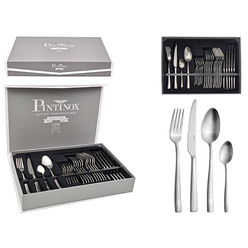 Set de tacamuri Pinti Villa Satin 24buc, inox