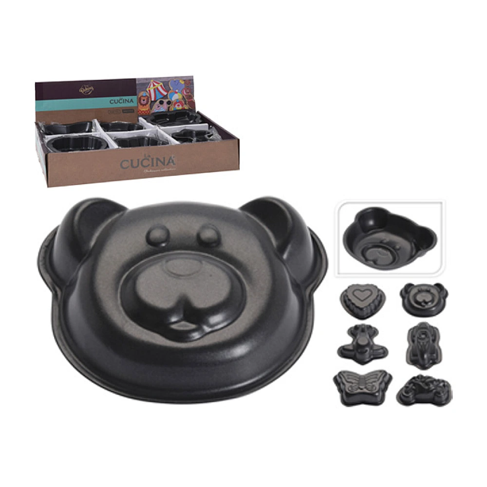 Forma pentru copt Cucina 80ml 11X11сm, antiaderenta, 6tipuri