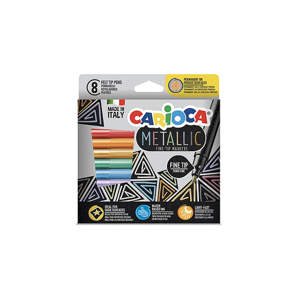 Set carioci 8buc Carioca Metallic Fine 8buc