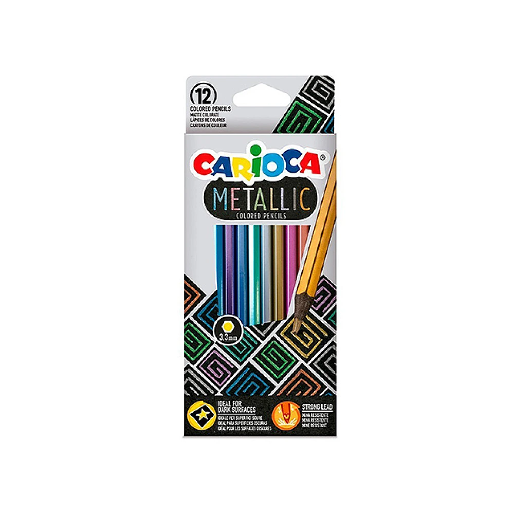 Set creioane colorate12buc Carioca Metallic