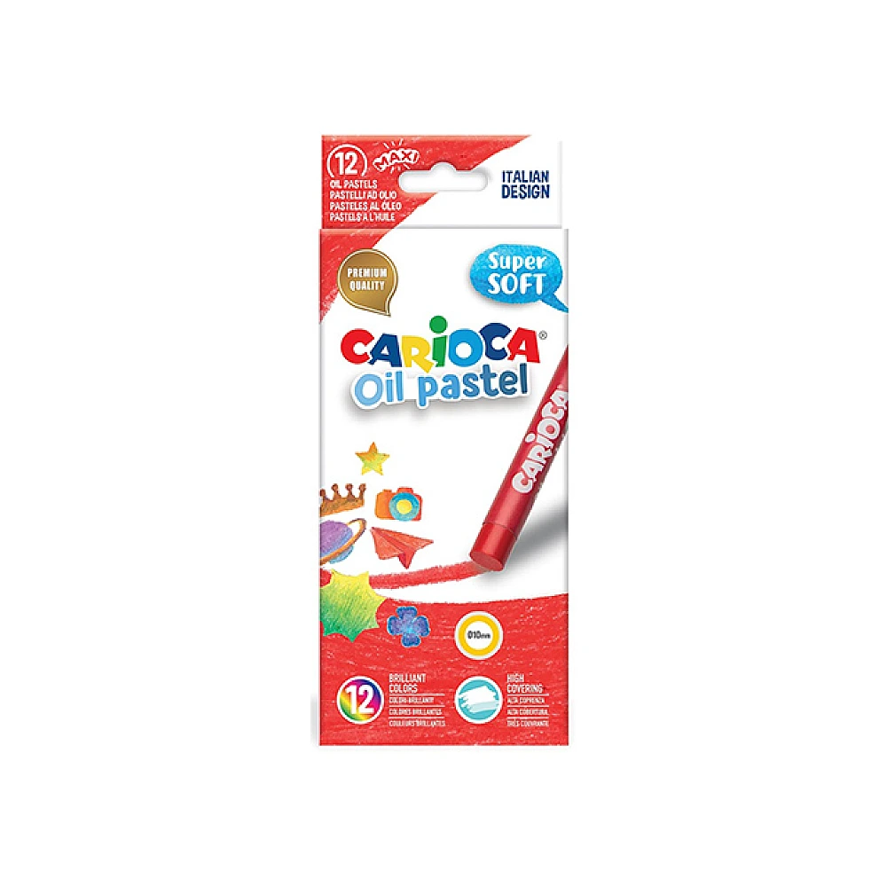 Set de creioane cu ulei Carioca Oil Pastel Maxi 12buc