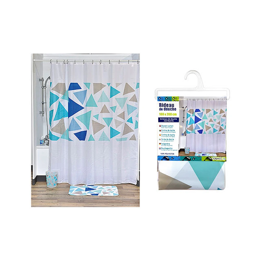 Perdea pentru dus 180X200cm Tendance Geometric, poliester