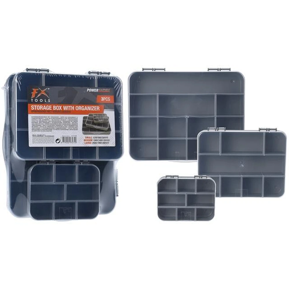 Set organizatoare pentru depozitarea obiectelor mici FX 3buc 25X19cm, 19X14.5cm, 12X9cm