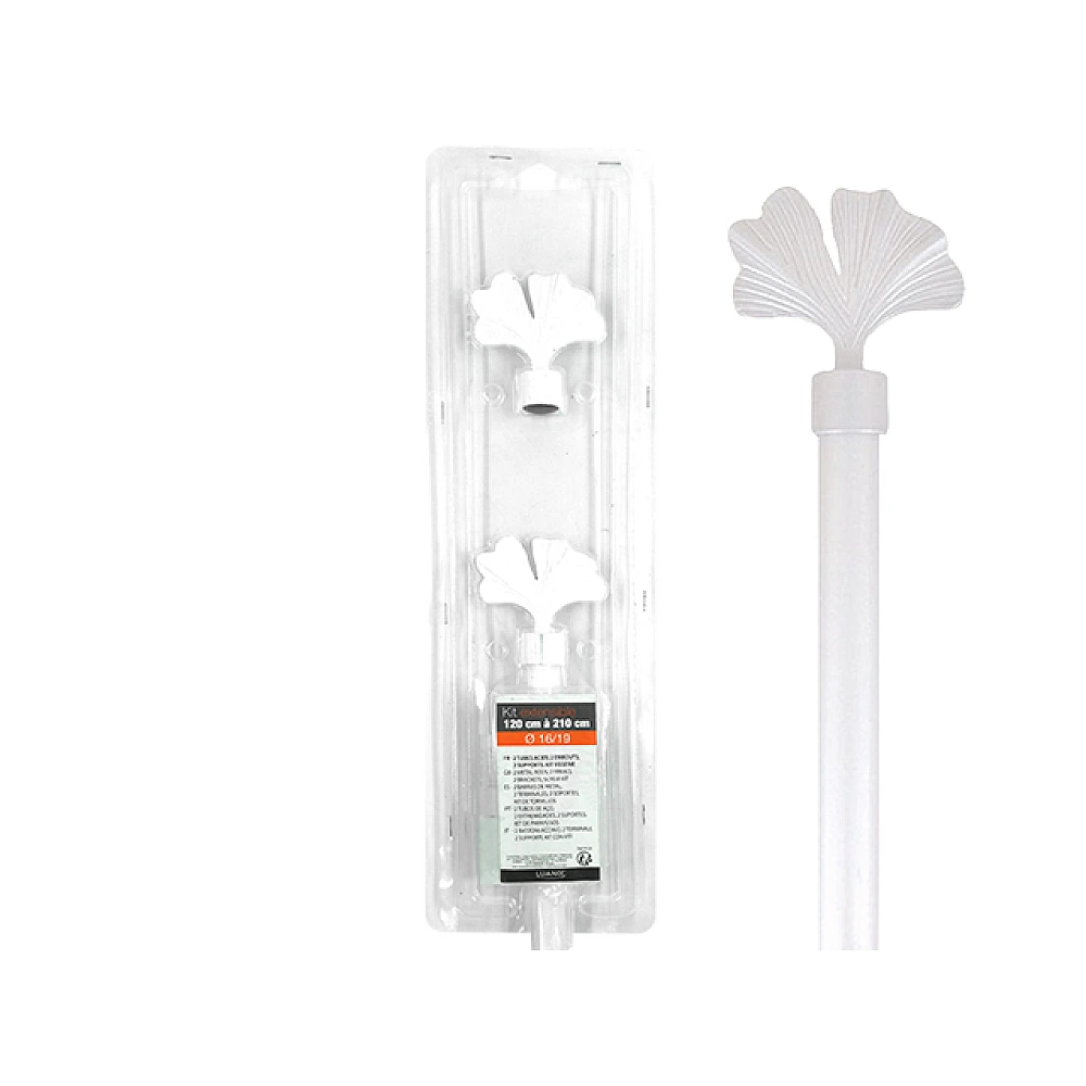 Tija glisanta pentru perdea 120-210cm D16/19mm Luance, alba/nikko