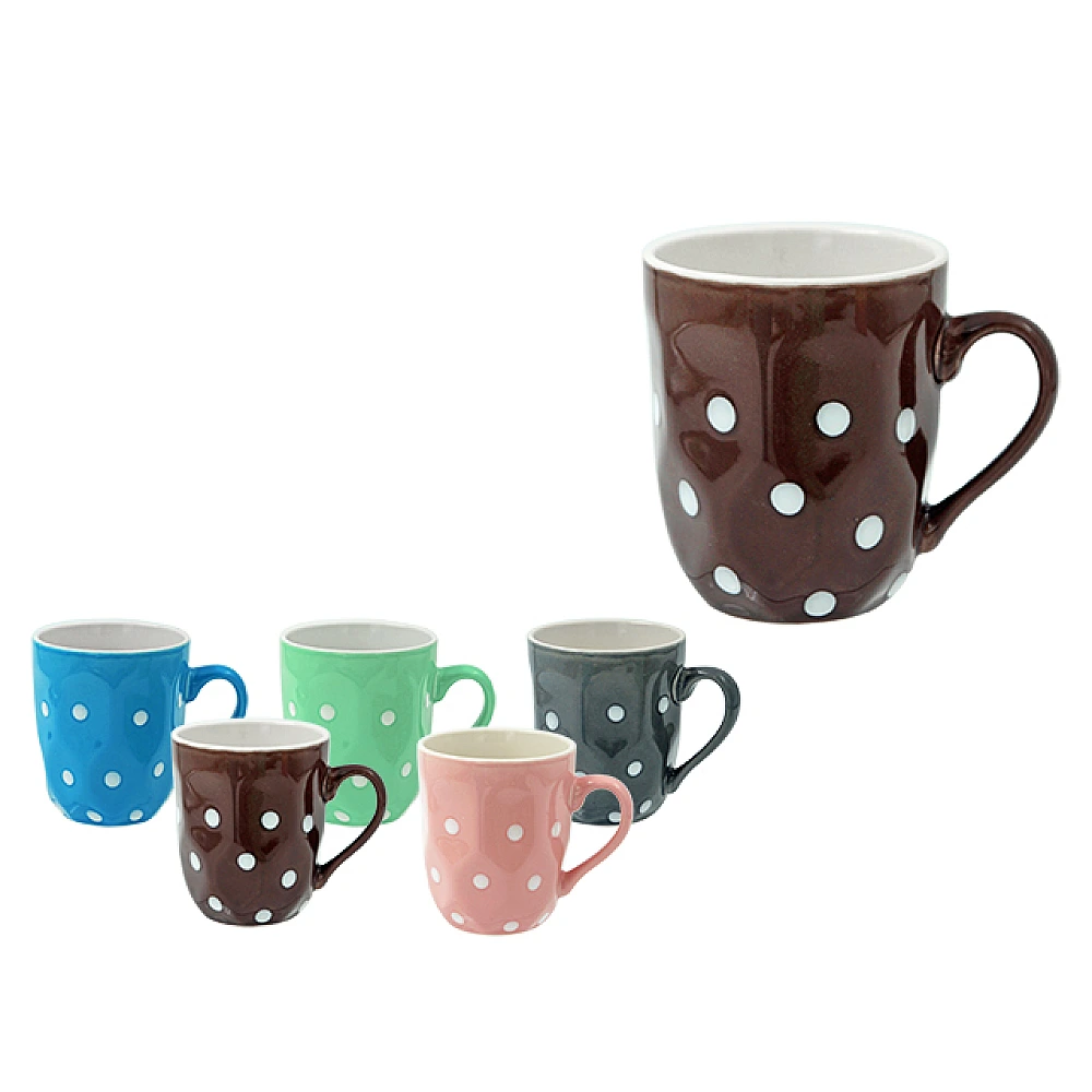 Cana 210ml, design cu buline, ceramica