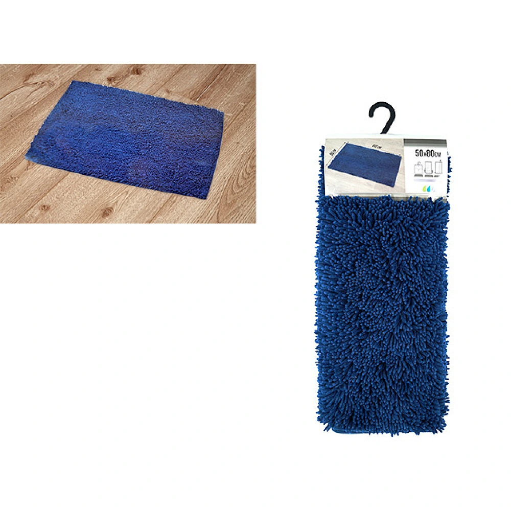 Covoras pentru baie 50X80cm Tendance albastru inchis, microfibra
