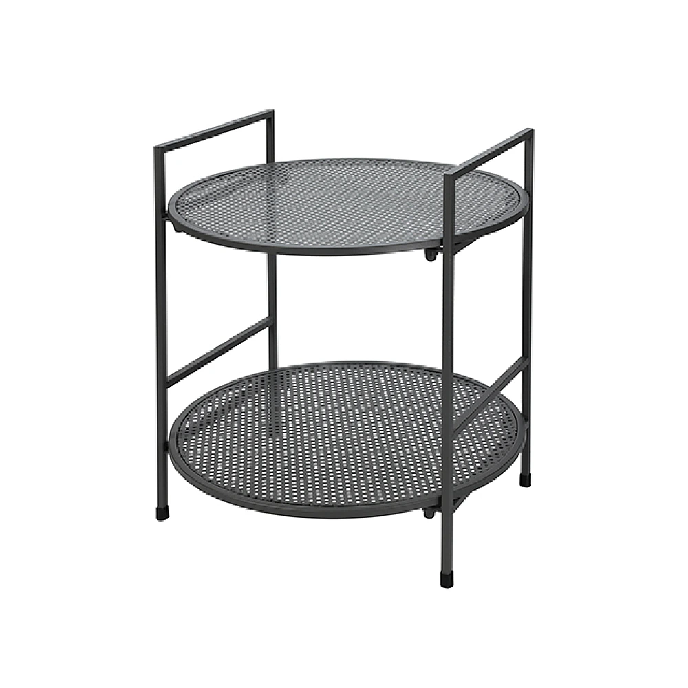 Masa metalica cu polita D45cm,H50cm, gri